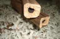 Holzbriketts 8 Eckig mit Loch